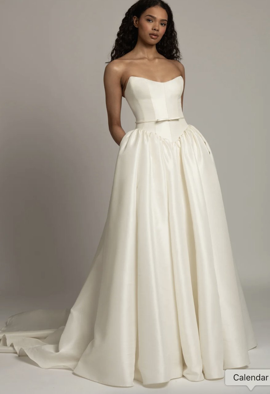 Dress 4 wedding dress dupe – reference photo of the designer wedding dress this style copies
